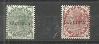TIMBRES ANCIENS GRANDE BRETAGNE NEUFS AVEC SURCHARGE SPECIMEN