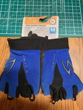 SERFAS ZEN SHORT FINGER MEN'S XL RIDING GLOVE ZSM-BL-5  NOS BLUE