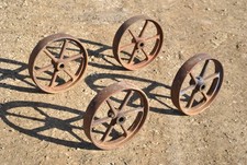 Vintage IHC International Cast Iron Truck Wheels For Hit Miss Gas Engine Cart