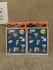 Snoopy Peanuts Halloween Stickers x8 Sheets Ambassador Hallmark Sealed Vintage