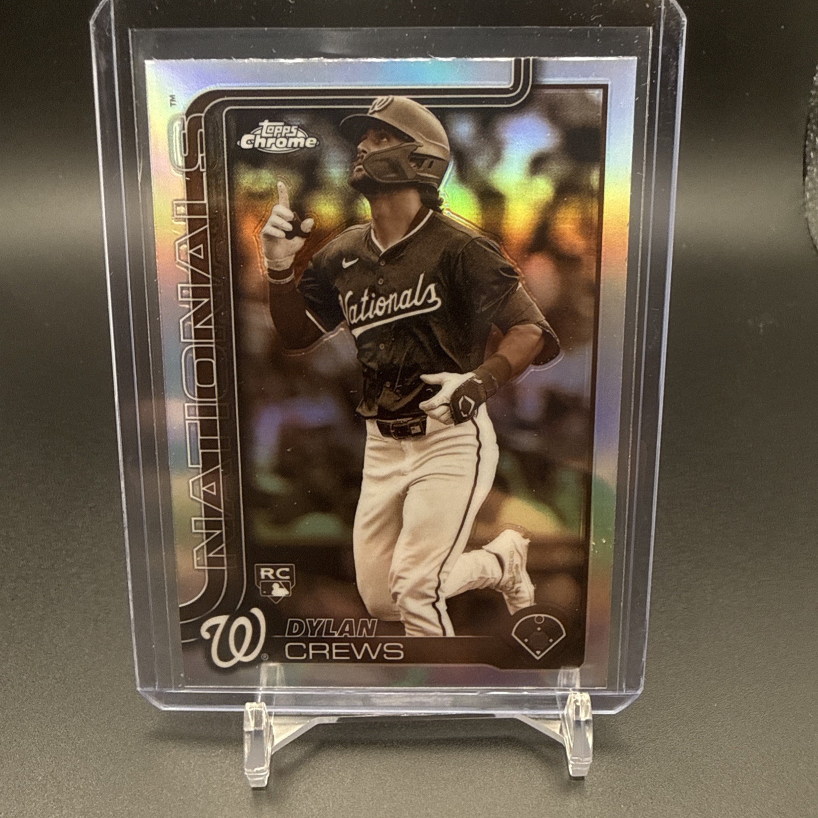2025 Topps Chrome Dylan Crews Rookie RC SEPIA REFRACTOR Nationals #146