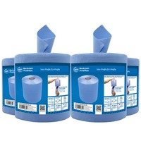 Putztuchrolle 2-Lagig 450 Blatt Putzpapier Papier Werkstattrolle Blau 4 Rollen