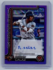 2025 Topps Pro Debut #PD-77 Robert Calaz Base Autographs Purple Foil #/299