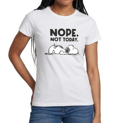Peanuts Snoopy Nope Not Today Bürohumor Frauen T-Shirt