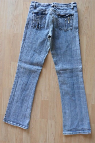 Damen Jeans mit Perlen und Steinen Größe 7/8 - Bild 3 von 4