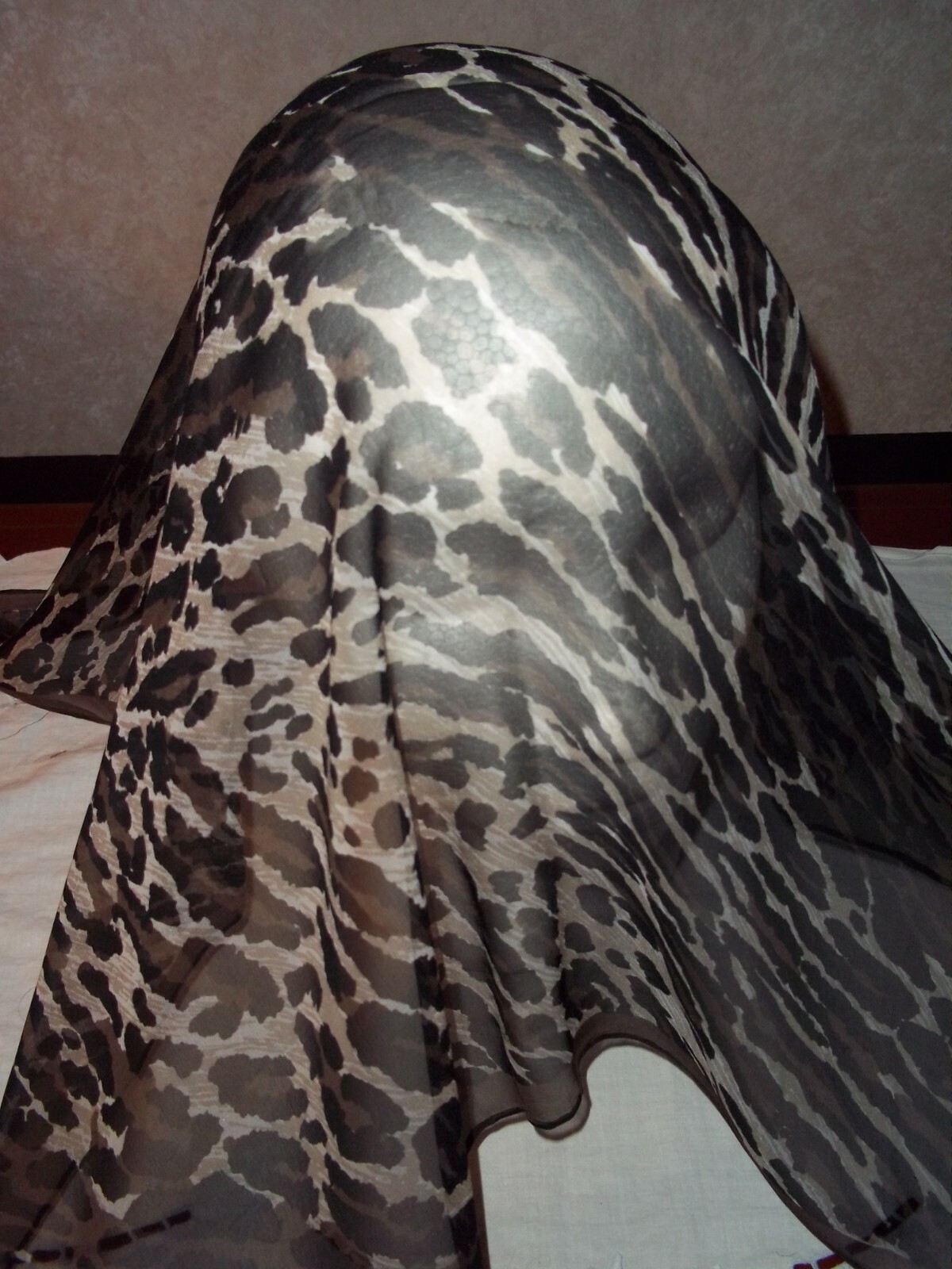 "Vintage Leopard Print Scarf Verasheer Lightweight Animal Print 20\" x 20\""