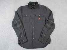 Roark Revival Shirt Mens Small Gray Charcoal Nordsman Flannel Wool Button Up