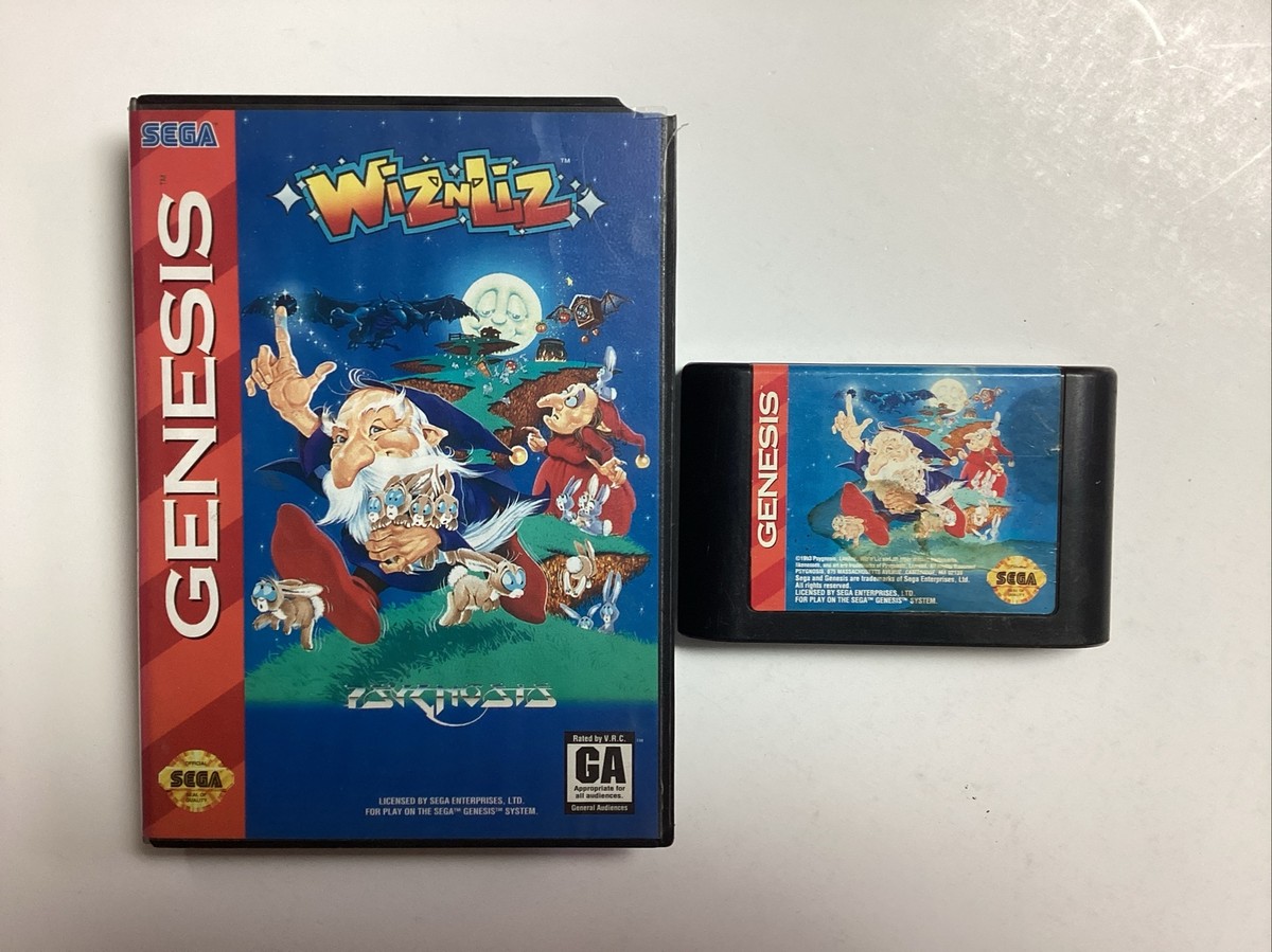 Wiz 'n' Liz- Sega Genesis Case and Game no Manual TESTED