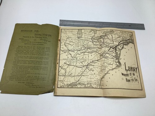 original 1893 The Caverns of LURAY - Norfolk & Western Railroad w map; 50pgs - Picture 2 of 11
