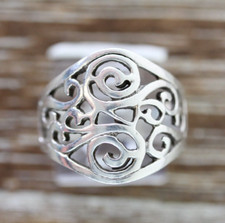 VINTAGE FILIGREE STERLING SILVER 925 RING SZ 8.25 SOUTHWEST RETRO PRETTY