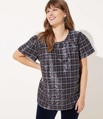 loft plaid top