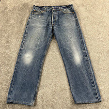 LEVIS 501 XX Jeans Mens 36x28 Straight Light Blue Denim Pants Button Fly Y2K