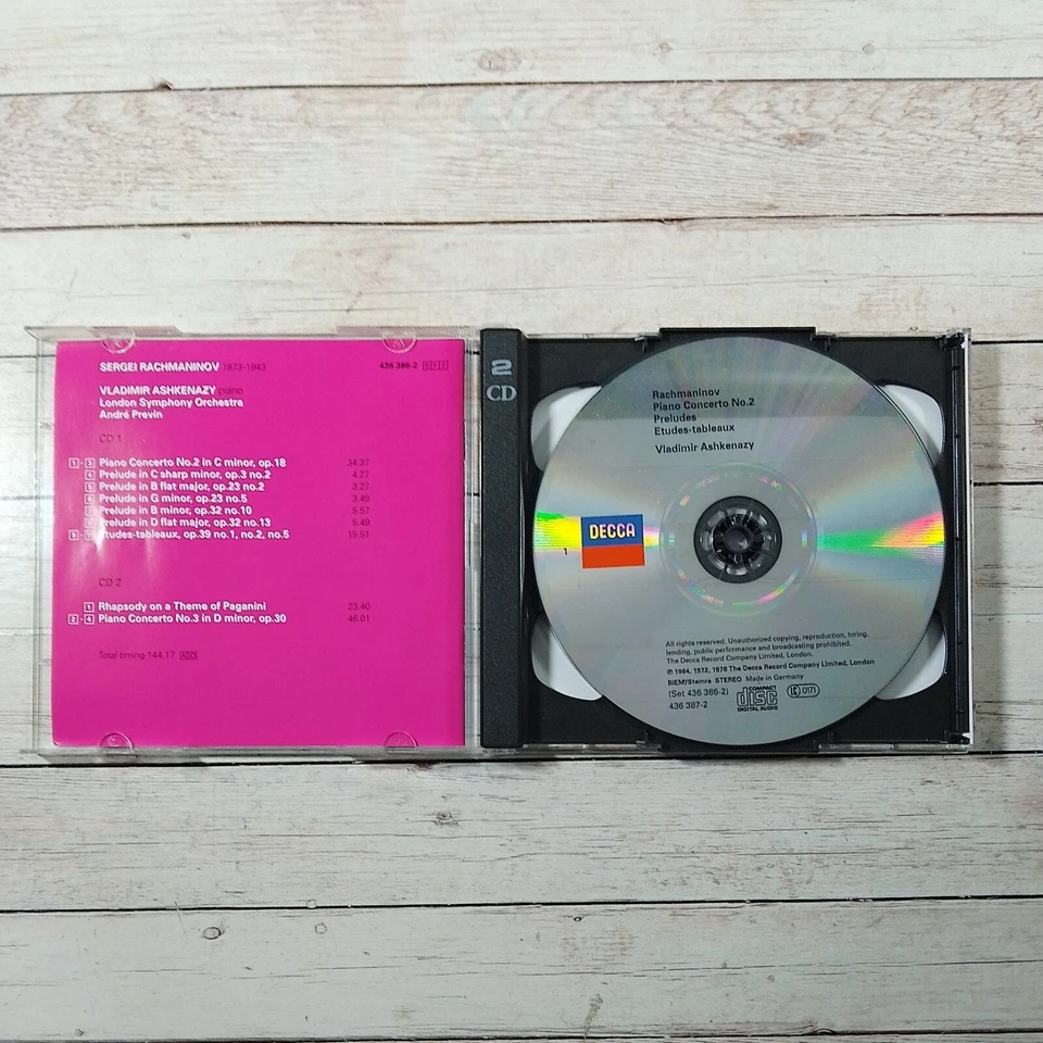 Favourite Rachmaninov CD - Vladimir Ashkenazy - Decca 2x CD - Foto 3 de 4