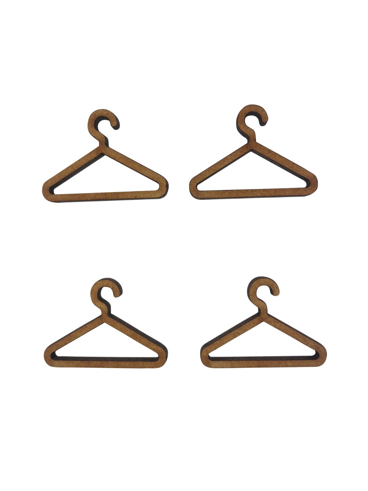 20x Clothes Hangers 3cm Wood Craft Embelishments Laser Cut Shape MDF