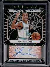Scottie Lewis 2021 Obsidian Rookie Eruptions Signatures Electric Etch Orange /50