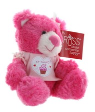 Russ Berrie Sweet Tee Bright Pink Teddy Bear with T-Shirt That Reads "so sweet "