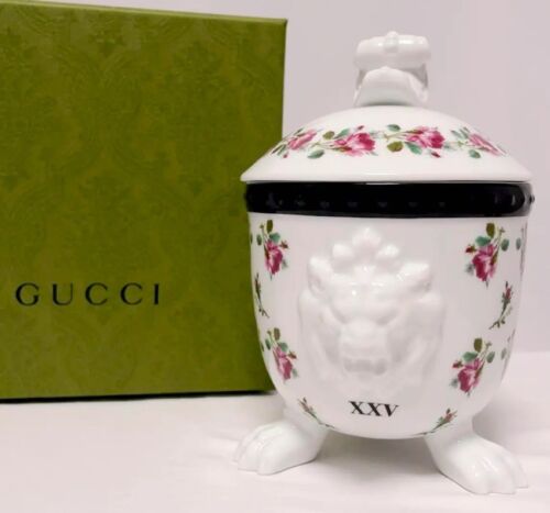Gucci Candle Richard Ginori Loved XXV Lion Mehen Porcelain Rose Scent