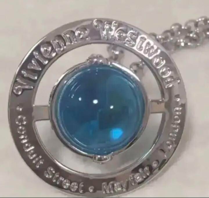 Vivienne Westwood Small Orb Necklace Rhinestone Blue | eBay