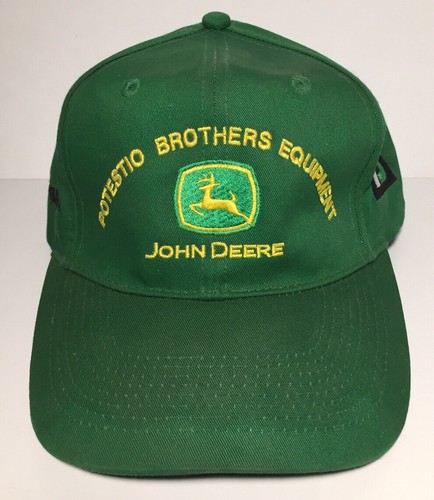 Vintage John Deere Snapback Trucker Cap Hat Potestio Brothers Green Otto