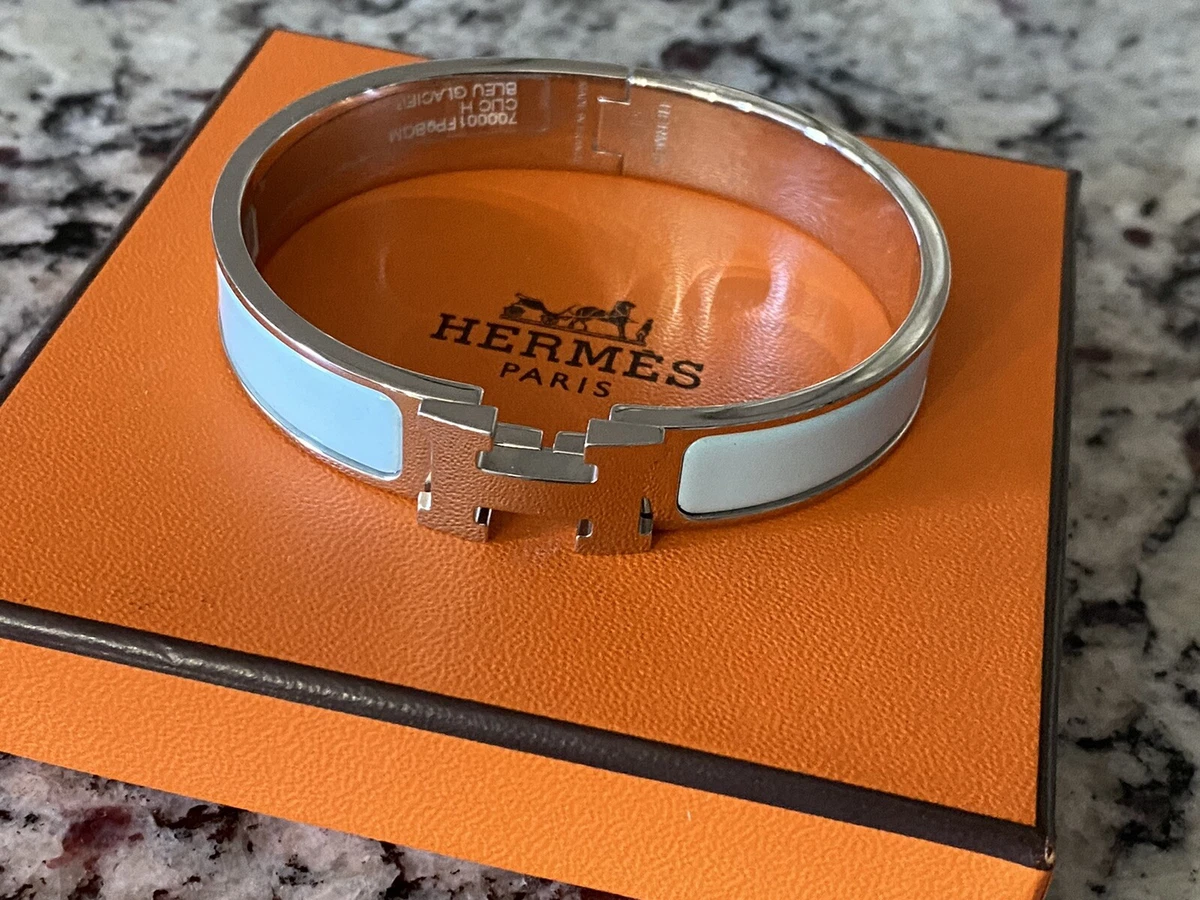 Hermes Sterling and 18 Karat Coffee Bean Link Bracelet | Pampillonia  Jewelers | Estate and Designer Jewelry