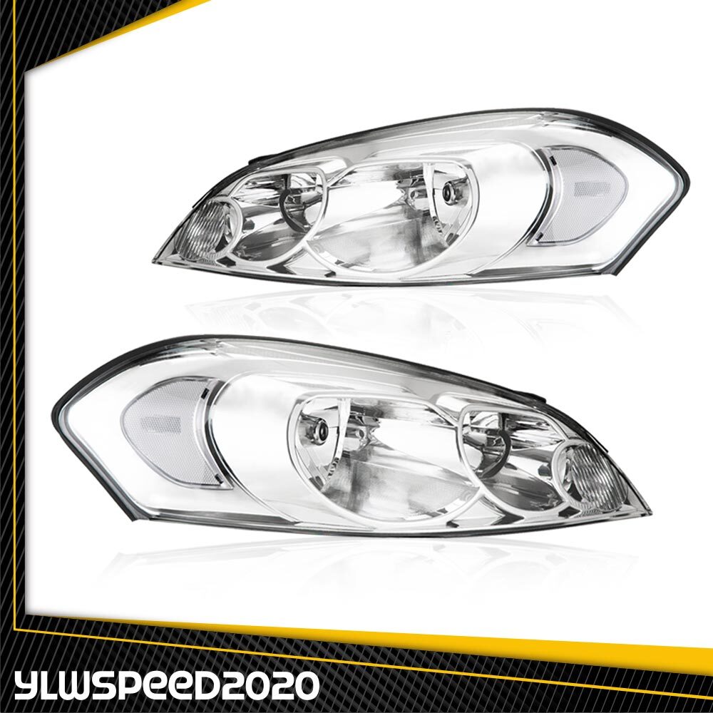 Pair Of Black Headlights For 2006-2013 Chevy Impala & 06-07 Monte Carlo - Spec-D Tuning 7 thumbnail image