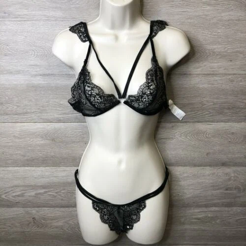 Boohoo Bralette Black Bras & Bra Sets for Women