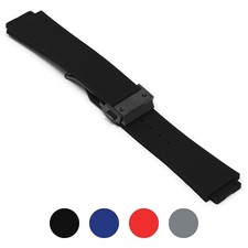 StrapsCo Lined Rubber Watch Band for Hublot Big Bang 44mm w/ Black Clasp