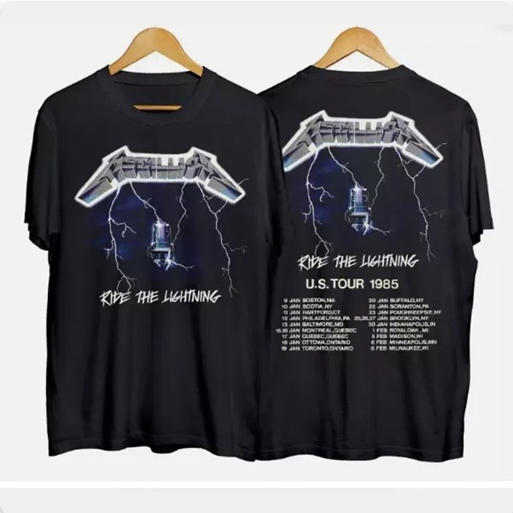 Vintage 1985 Metallica Ride The Lightning US Tour T-Shirt