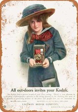 METAL SIGN - 1908 Kodak Cameras - Vintage Look Reproduction