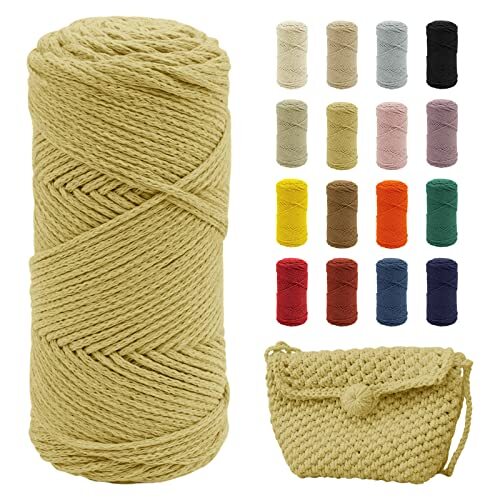 Macrame Cord 2mm x 153 Yards, Polyester Macrame Cotton Yarn for Crochet, Ginger - Picture 1 of 7