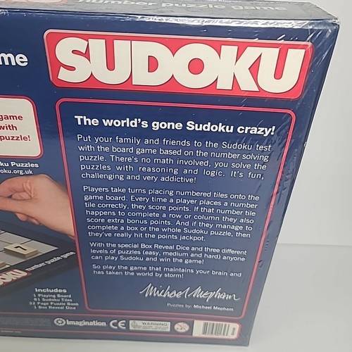 Sudoku Board Game Number Puzzle Game New/SEALED BOX 2005 - Picture 3 of 3