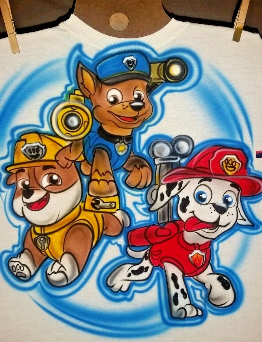 Airbrush Paw Patrol - Marshall Birthday Shirt Design 5T / No