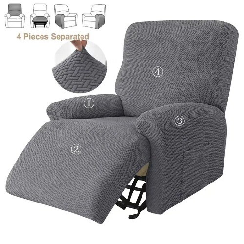 Fundas elásticas de sofá para sala de estar fundas seccionales de esquina de 1/2/3/4 plazas - Imagen 5 de 48