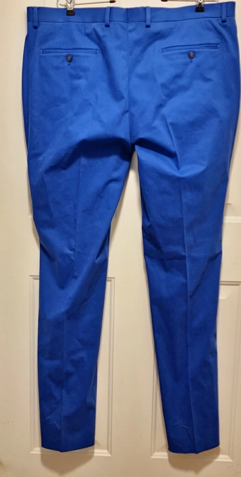 Enzo Tavare Men's Size 40 R Blue Raw Edge Dress Pants - Image 2 of 4