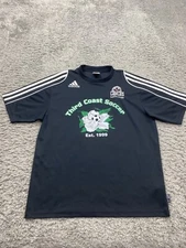 Adidas Storelli Third Coast Soccer Jersey Boy XL Black Short Sleeve Crewneck