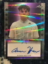 AYDEN HECTOR 2020 Leaf Army All-American PURPLE Tour Shimmer Auto # 1/1 Stanford