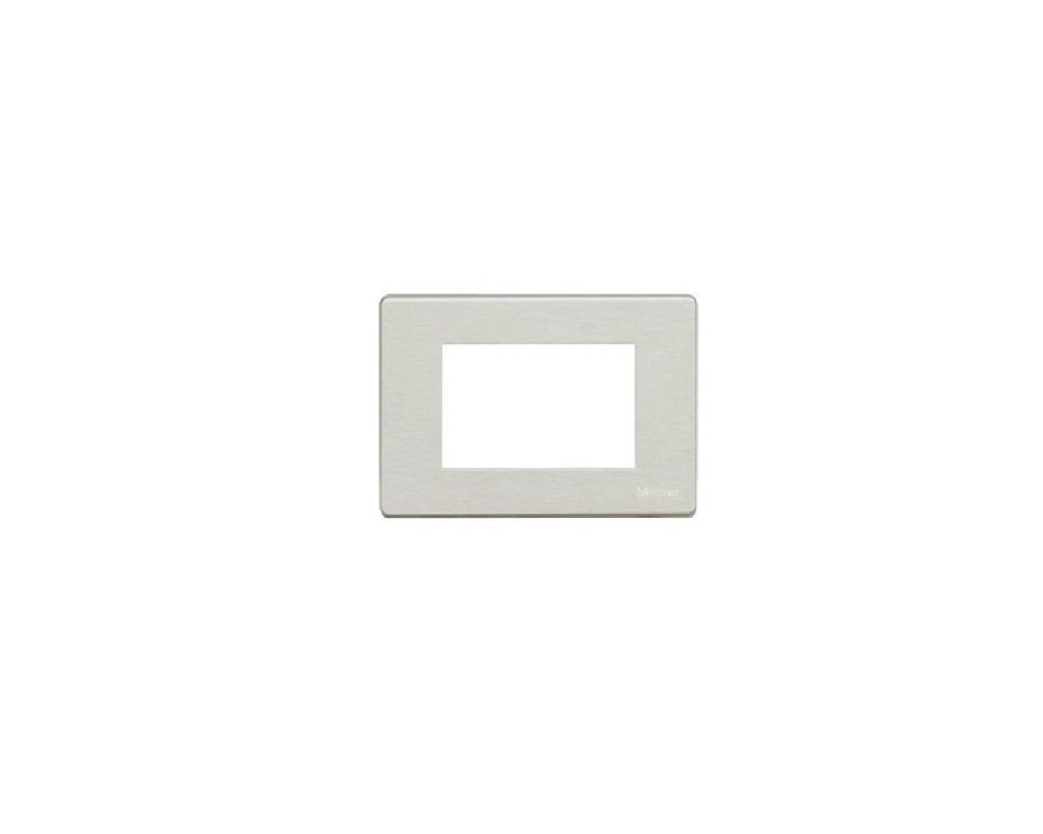 BTICINO MAGIC 503/3A/X PLACCA 3 POSTI PER SCATOLA RETTANGOLARE ALLUM OX. AGGANCI