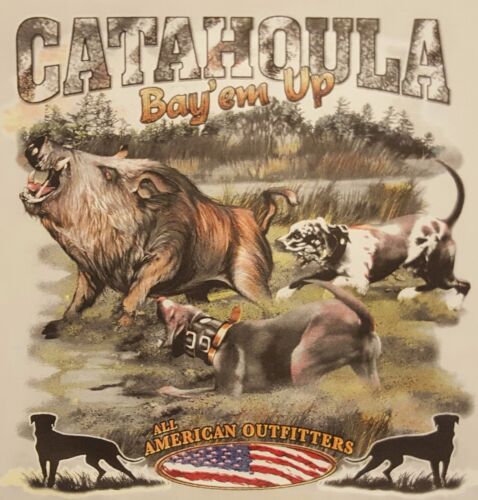 OUTFITTERS CATAHOULA BAY'EM UP BOAR HUNTING WILD HOG #595 POCKET SHIRT - Picture 1 of 1