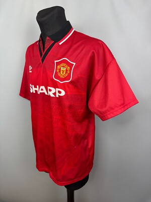 MANCHESTER UNITED 1994 1995 GIGGS HOME SHIRT AUTOGRAPH FOOTBALL