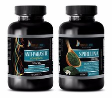 Parasite herbal cleanse - ANTIPARASITE SPIRULINA COMBO - garlic essential oil