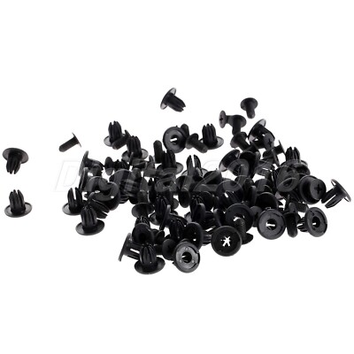 Uxcell 50-Pack Black Plastic Push Rivets – 10mm Hole Size, Christmas Tree Clips For Bumper & Trim