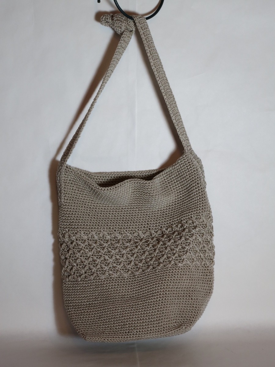 Worthington Crocheted Beige Olefin Shoulder Bag 12