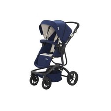 QTUS SPIDER POUSSETTE CITADINE POUR BEBE 6 MOIS A 15 Kg BLEUE ET NOIRE