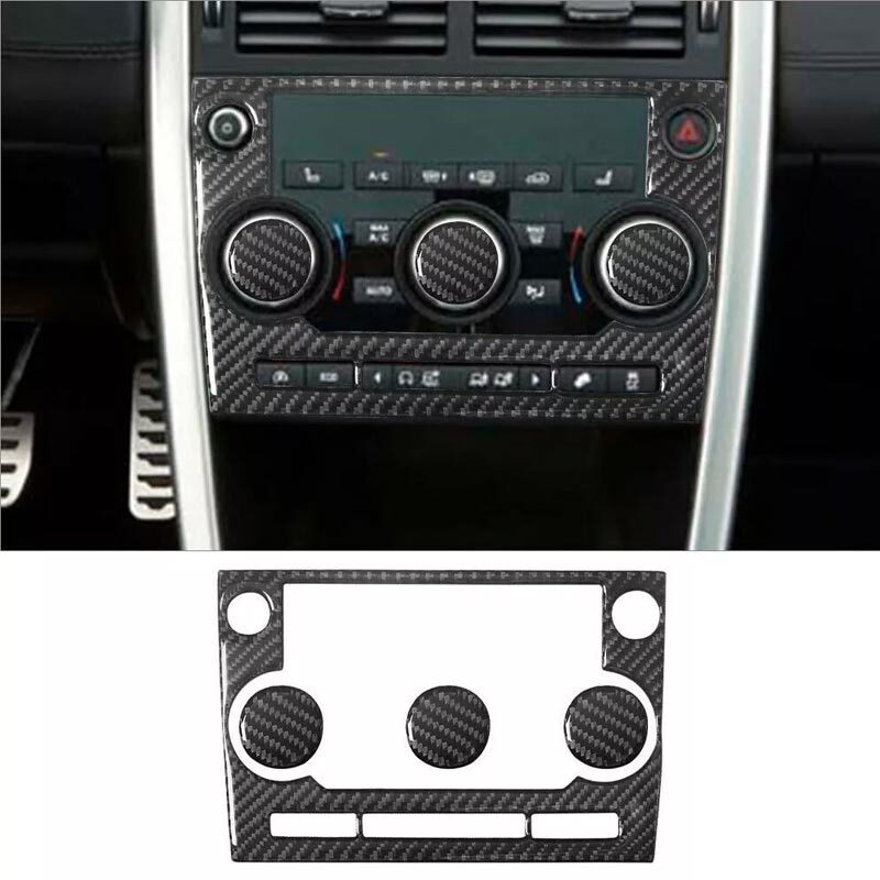4Pcs Car Central Console Carbon Fiber Cover Trim For Land Rover Discovery Sport