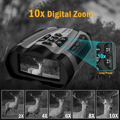 10X Zoom Night Vision Goggles-4K 3.5" HD Camera Binoculars for Hunting Camping - Picture 11 of 18