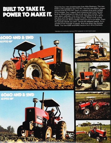 1989 ALLIS CHALMERS 6060 & 6080 TRACTOR - ORIGINAL BROCHURE - Picture 2 of 4