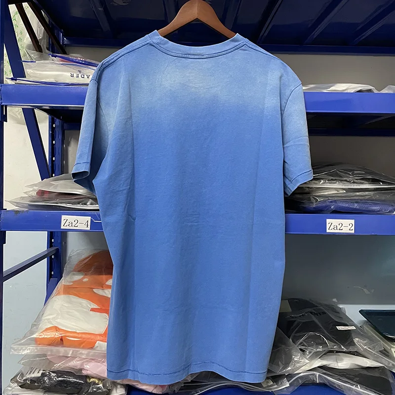 Saint Mxxxxxx Love From Saint T-Shirt Vintage Washed Blue High