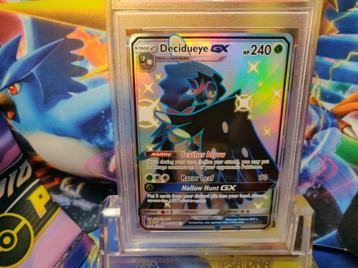 shiny decidueye pokemon card Pokemon Decidueye GX - SV47/SV94 Hidden Fates Shiny Vault Ultra Rare PSA 9  MINT