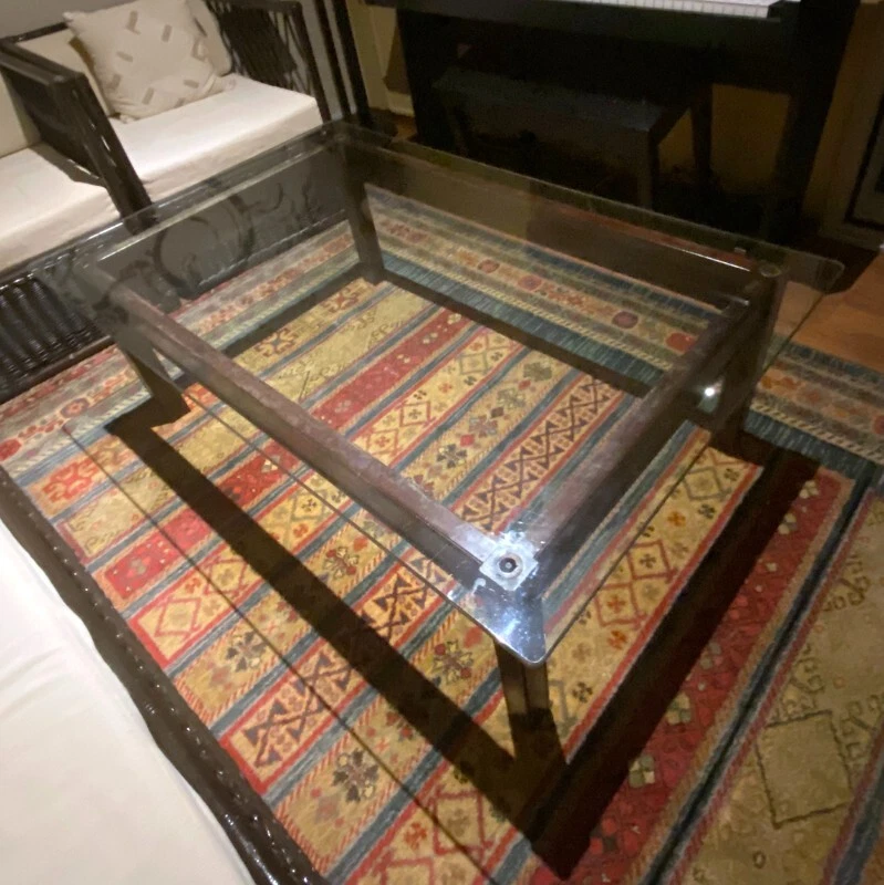 COFFEE TABLE_TEAK & GLASS - Image 4 of 4