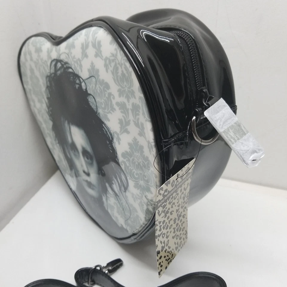 Rock Rebel Edward Scissor Hands Heart Shaped Shoulder Crossbody Bag - Image 4 of 4